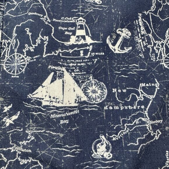 Croft & Barrow Navy Blue Casual Button Down Shirt - Picture 5 of 7